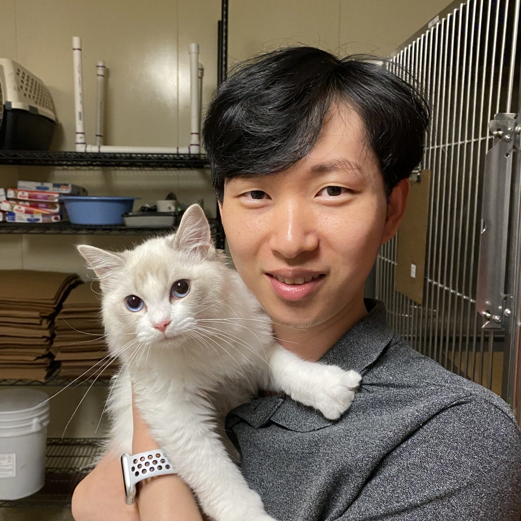 Dr. Um with cat